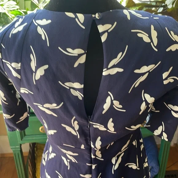 Anthropologie navy printed dress - Picture 5 of 6